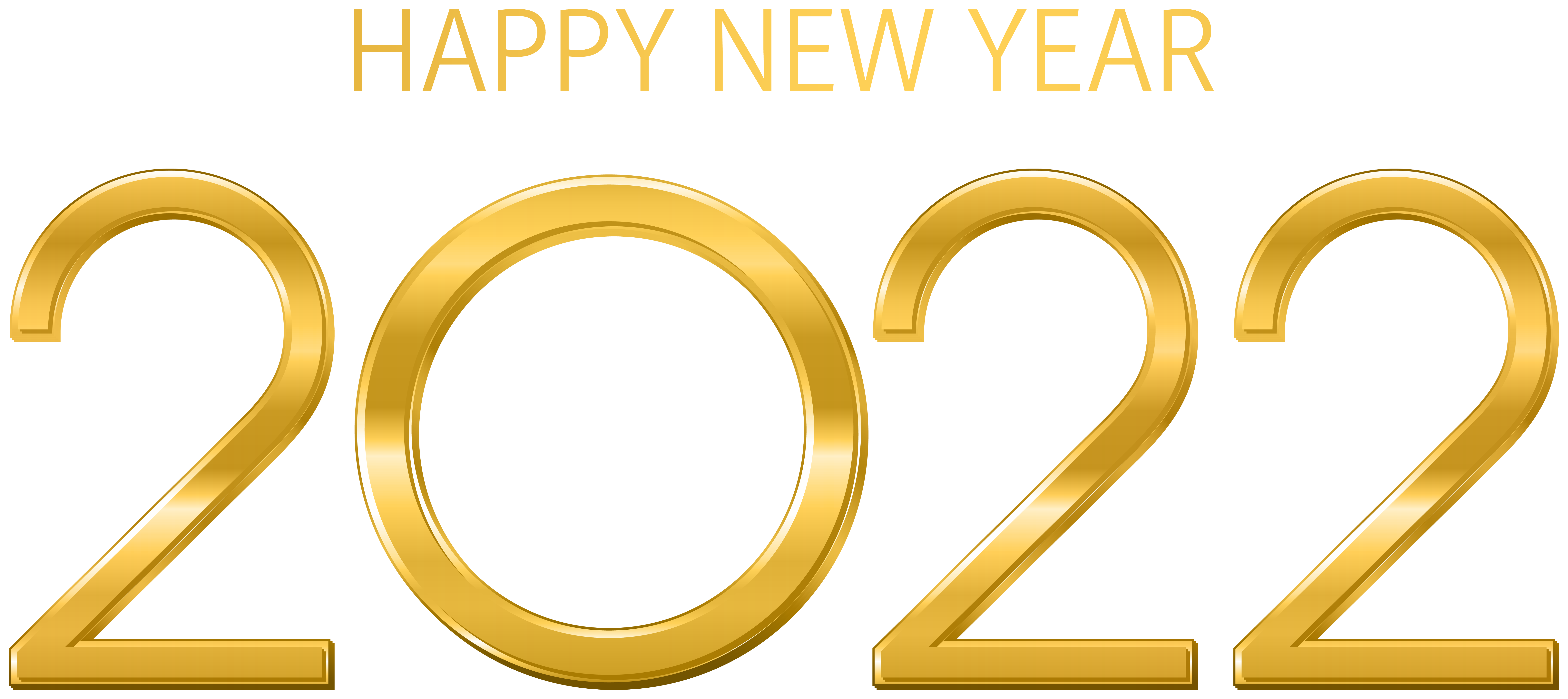 2022 Gold Happy New Year Transparent Clipart | Gallery Yopriceville